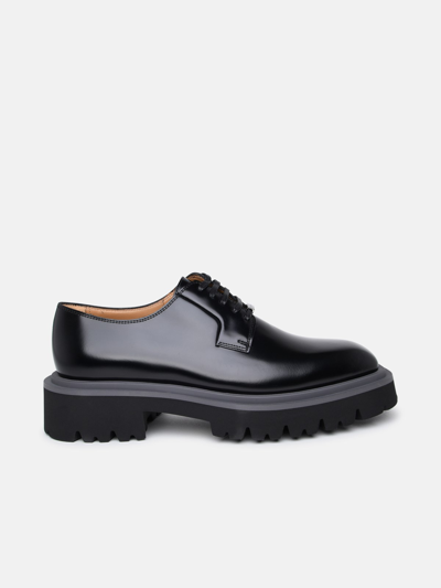 Shop Ferragamo Black Leather Flicker Loafers