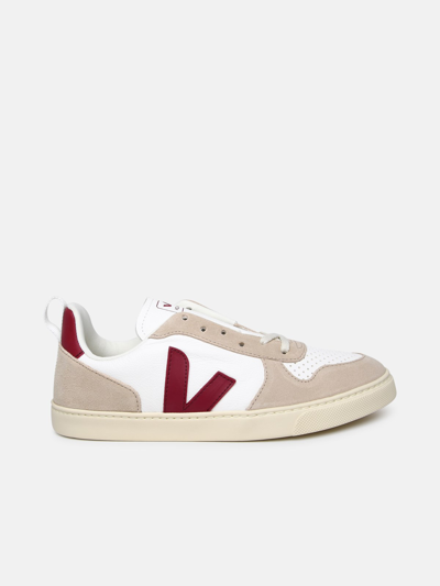 Shop Veja Sneaker V-10 Rosso In White
