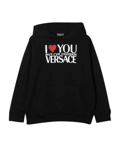Shop Young Versace Boys Fashion Womens 1007359-1a05621-2b020 In Black/bianco