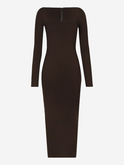 Shop Dolce & Gabbana Synthetic Fibers Dress In Black
