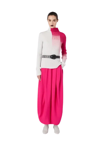 Giorgio Armani Rib-knit Turtleneck Sweater In Pink