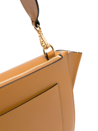 Shop Wandler Leather Shoulder Bag In Orange