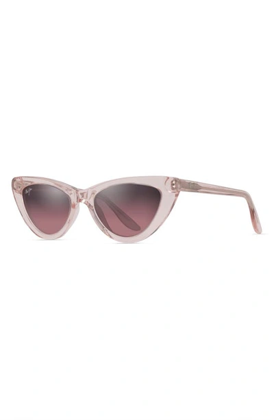 Shop Maui Jim Lychee 52mm Polarizedplus2® Cat Eye Sunglasses In Translucent Light Pink