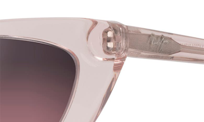 Maui Jim Lychee 52mm Polarizedplus2® Cat Eye Sunglasses In Translucent Light Pink