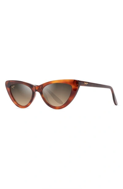 Maui Jim Lychee 52mm Polarizedplus2® Cat Eye Sunglasses In Tortoise