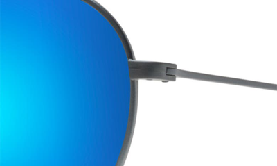 Maui Jim Walaka 57mm Polarizedplus2® Aviator Sunglasses In Dove Grey