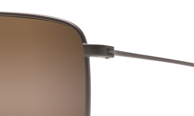 Maui Jim Aeko 55mm Polarizedplus2® Aviator Sunglasses In Satin Sepia