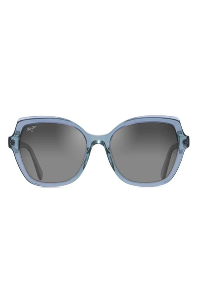 Maui Jim Mamane 55mm Polarized Butterfly Sunglasses In Teal
