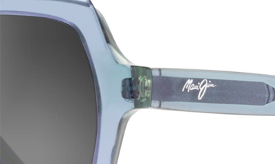 Maui Jim Mamane 55mm Polarized Butterfly Sunglasses In Teal