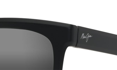 Shop Maui Jim Pehu 55mm Polarizedplus2® Square Sunglasses In Black