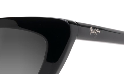 Shop Maui Jim Lychee 52mm Polarizedplus2® Cat Eye Sunglasses In Black Gloss