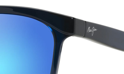 Maui Jim Liquid Sunshine 58mm Polarizedplus2® Square Sunglasses In Translucent Navy