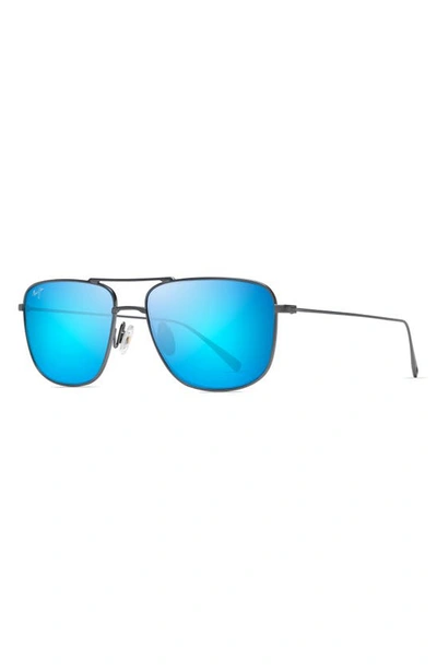 Maui Jim Mikioi 54mm Polarizedplus2® Aviator Sunglasses In Dove Grey