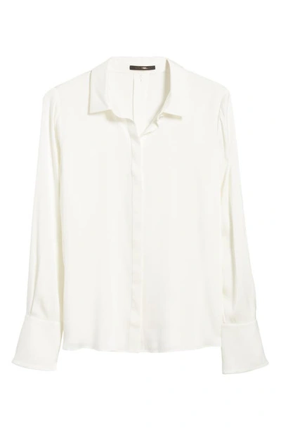 Shop Kobi Halperin Larissa Stretch Silk Blouse In Ivory