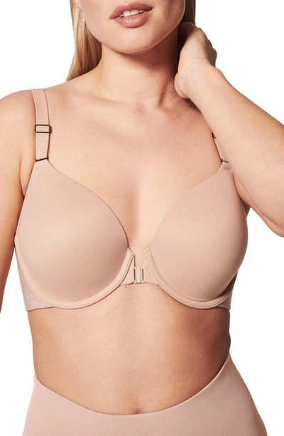 Shop Spanx Bra-llelujah!® Underwire Front Closure Adjustable Strap Bra In Toasted Oatmeal