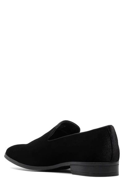 Stacy Adams Savian Velour Loafer In Black