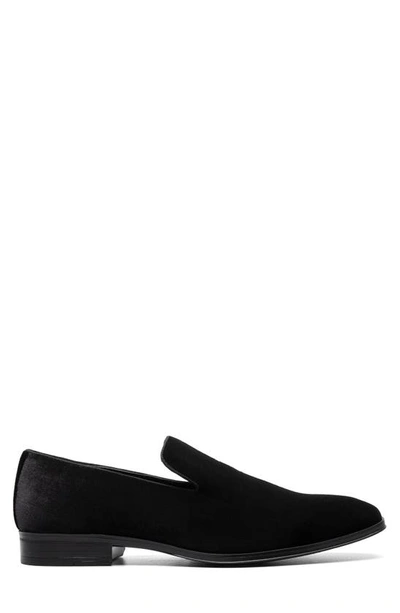 Shop Stacy Adams Savian Velour Loafer In Black