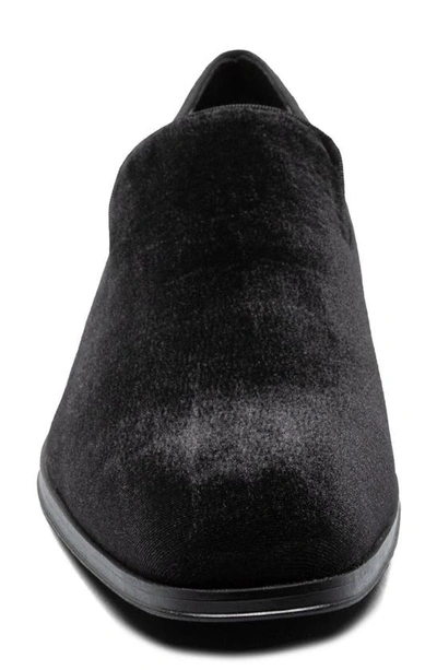 Stacy Adams Savian Velour Loafer In Black