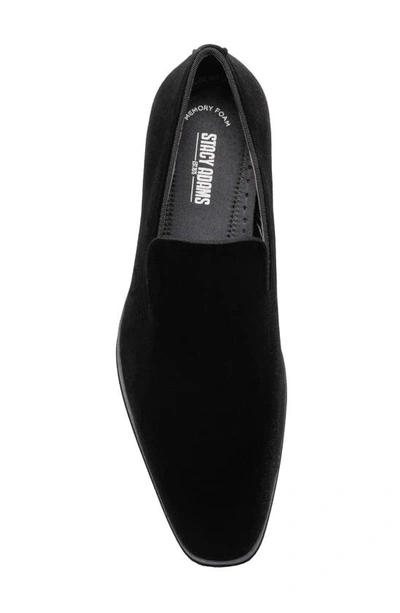 Stacy Adams Savian Velour Loafer In Black