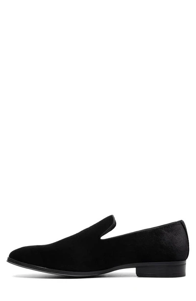 Shop Stacy Adams Savian Velour Loafer In Black