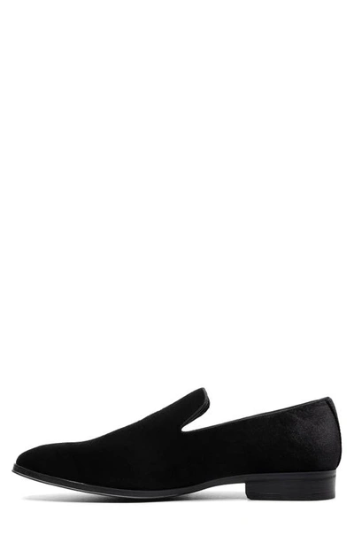 Stacy Adams Savian Velour Loafer In Black