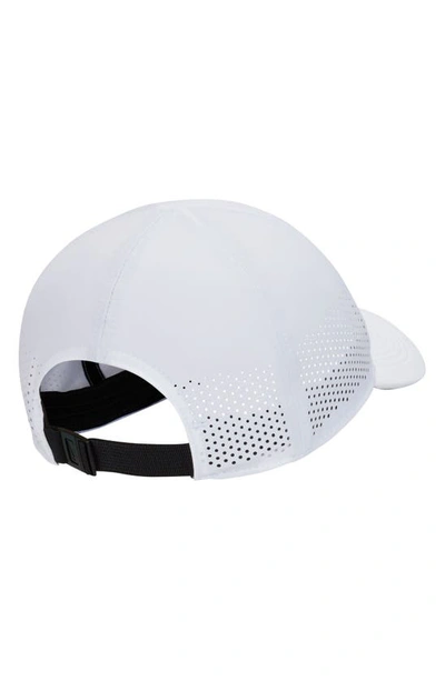 Shop Nike Dri-fit Adv Club Baseball Cap In White/ Black