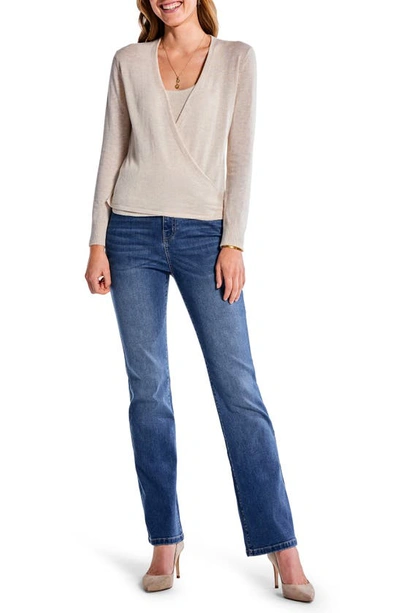 Nic + Zoe 4-way Convertible Cardigan In Sandshell