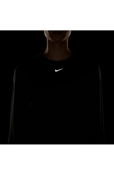 Nike Dri-fit Swift Element Uv Running Top In Black/ Reflective Silv