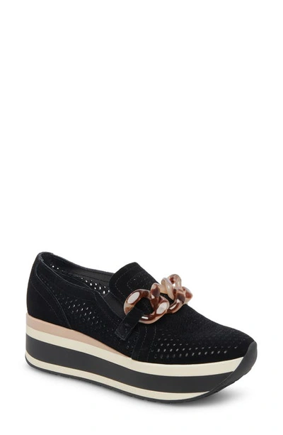 Shop Dolce Vita Jhenee Platform Sneaker In Onyx Suede