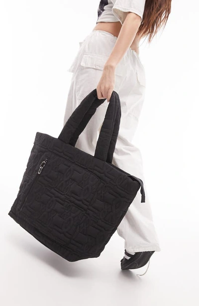 Topshop Nyla Nylon Tote Bag In Black | ModeSens