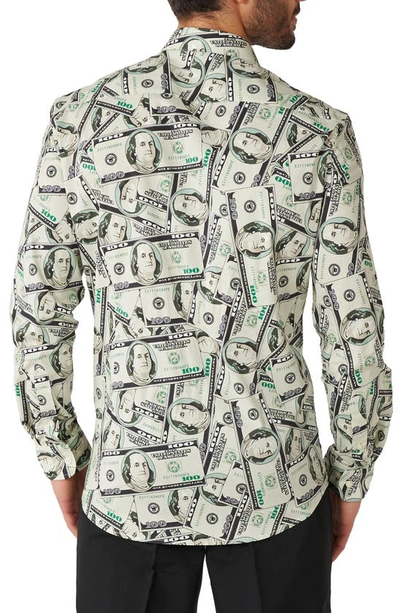 Opposuits Money Mens Long Sleeve Dress Shirt In Cream Multi