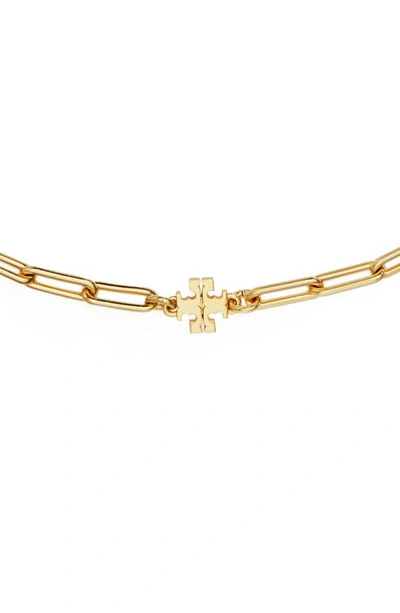 Shop Tory Burch Good Luck Chain Necklace In Tory Gold