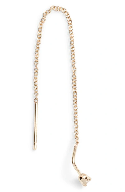 Shop Zoë Chicco Diamond Threader Earrings In Yellow Gold