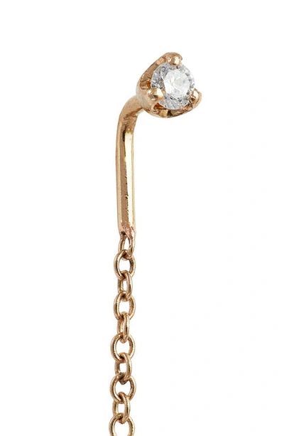 Zoë Chicco 14k Yellow Gold Diamond (0.06 Ct. T. W.) Prong Threader Earrings In Yellow Gold