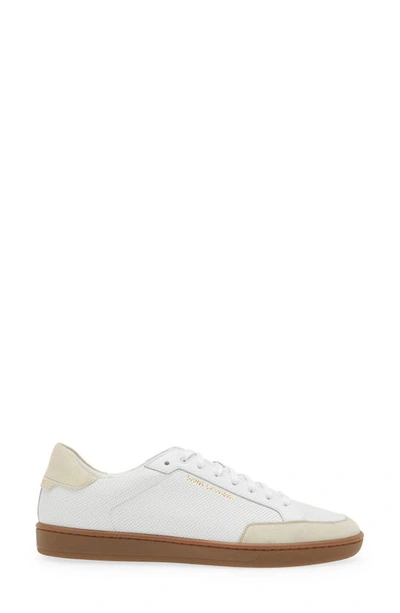 Shop Saint Laurent Low Top Sneaker In Opt. White