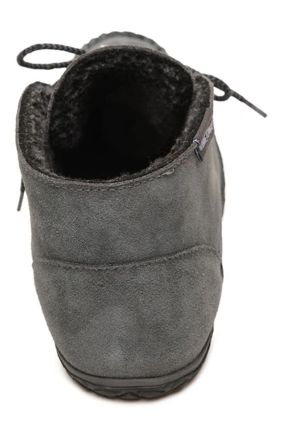 Minnetonka Torrey Berber Fleece Lined Slipper Boot In Charcoal
