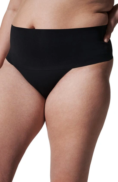 Spanxr Undie-tectable Thong In Very Black