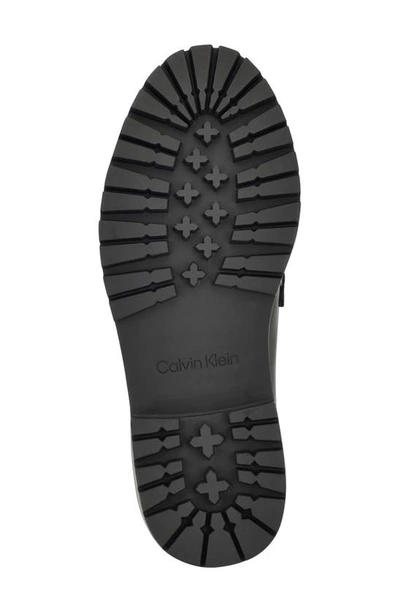 Calvin Klein Grant Lug Sole Penny Loafer In Black