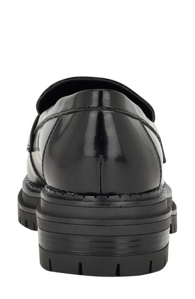 Calvin Klein Grant Lug Sole Penny Loafer In Black