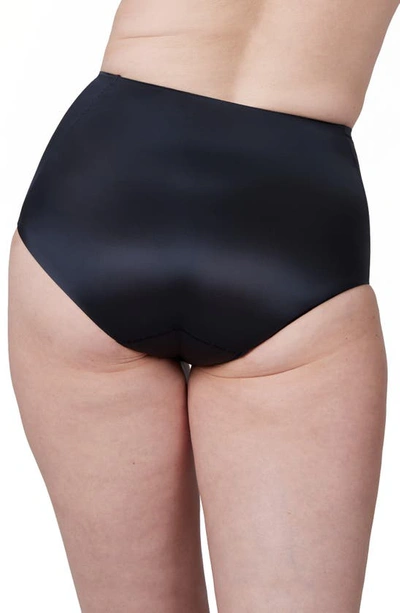 Shop Spanx Shaping Satin Briefs In Very Black
