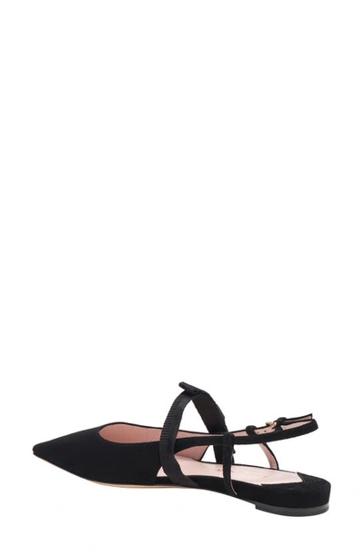 Shop Kate Spade Maritza Pointed Toe Slingback Flat In Black