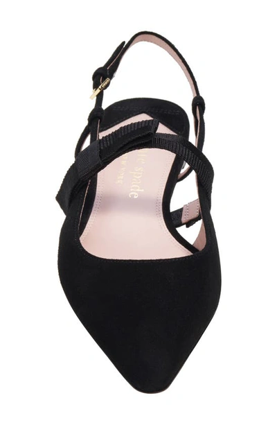 Shop Kate Spade Maritza Pointed Toe Slingback Flat In Black