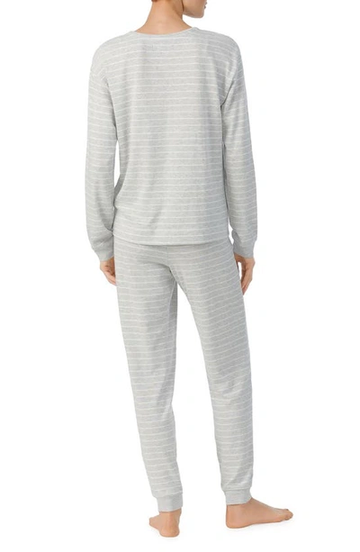 Shop Lauren Ralph Lauren Stripe Long Pajamas In Grey Stripe
