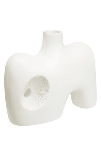 Renwil Mariner Decorative Ceramic Vase In Off-white