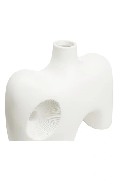 Shop Renwil Mariner Decorative Ceramic Vase In Off-white