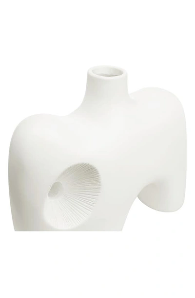 Renwil Mariner Decorative Ceramic Vase In Off-white