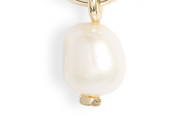 Kendra Scott Leighton Cultured Freshwater Pearl Toggle Necklace In Gold White Pearl