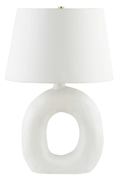 Renwil Kalahari Ceramic Table Lamp In Matte Off-white
