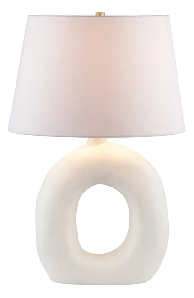 Shop Renwil Kalahari Ceramic Table Lamp In Matte Off-white