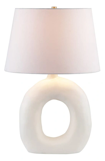 Renwil Kalahari Ceramic Table Lamp In Matte Off-white